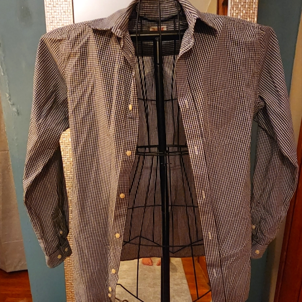 Black & White Checkered Button Down